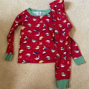 Hanna Andersson red bird winter king John pajama set size 5 (110)